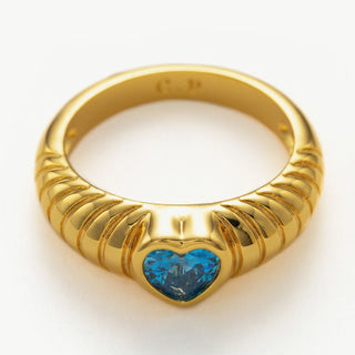 Hart edelsteen ring