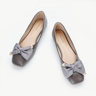 Metal Bow Ballerina Flats (Eva)