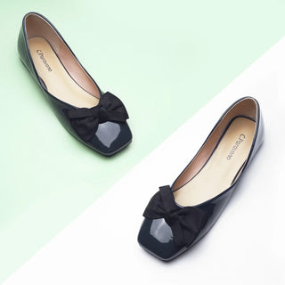 Patent Bow Ballerina Flats (Eva)