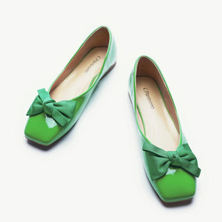 Patent Bow Ballerina Flats (Eva)