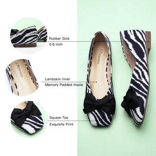 Animal Prints Bow Flats (Eva)