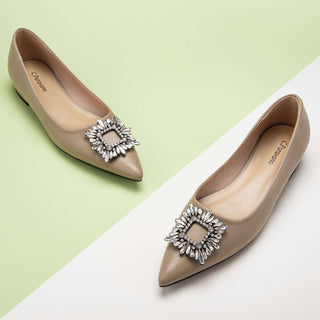 Crystal Buckle Flats (Aida)