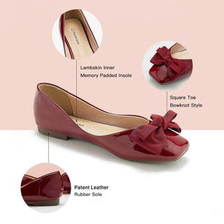 Patent Bow Ballerina Flats (Eva)