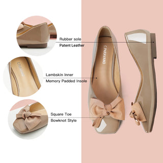 Patent Bow Ballerina Flats (Eva)