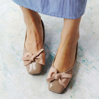 Patent Bow Ballerina Flats (Eva)