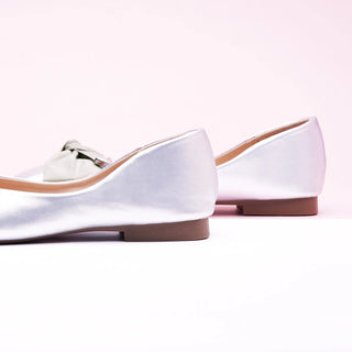 Metal Bow Ballerina Flats (Eva)