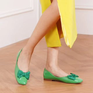 Patent Bow Ballerina Flats (Eva)