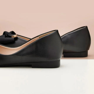 Metal Bow Ballerina Flats (Eva)