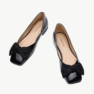 Patent Bow Ballerina Flats (Eva)