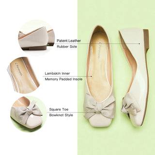 Patent Bow Ballerina Flats (Eva)