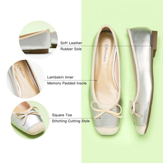 Cap-Toe Ballet Flats (Elena)