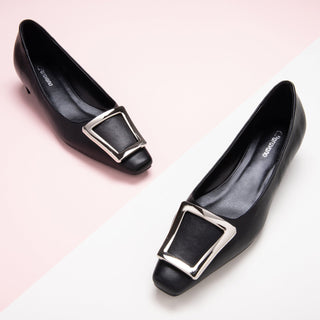 Metal Buckle Low Heel (Lucia)