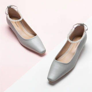 Pearl Chain Low Heel (Lucia)