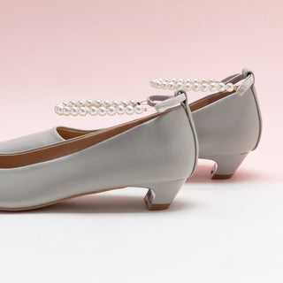 Pearl Chain Low Heel (Lucia)