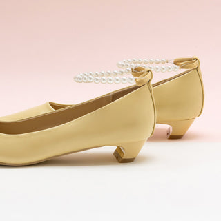 Pearl Chain Low Heel (Lucia)