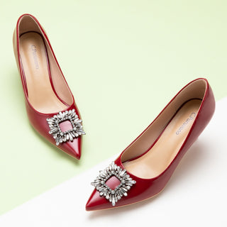 Crystal Buckle Pumps (Olivia)