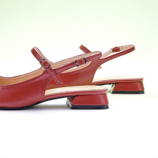 Square-Toe Slingback Flats (Felicia)