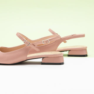 Square-Toe Slingback Flats (Felicia)