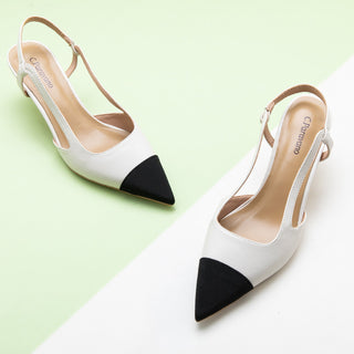 Elegant Slingback Pumps White