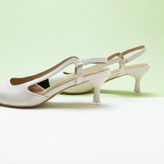 Elegant Slingback Pumps White