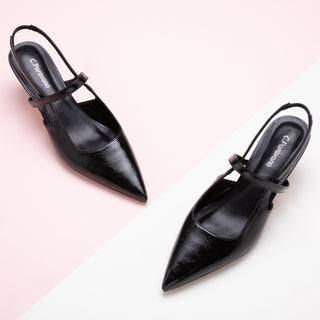 Pointed Toe Kitten heel Slingbacks (Helen)