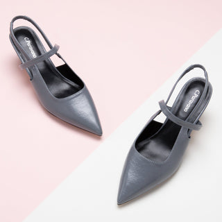 Pointed Toe Kitten heel Slingbacks (Helen)