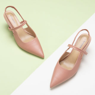 Pointed Toe Kitten heel Slingbacks (Helen)