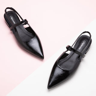 Pointed Toe Slingback Flats (Freya)