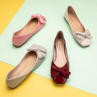 Patent Bow Ballerina Flats (Eva)