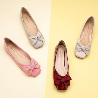 Patent Bow Ballerina Flats (Eva)