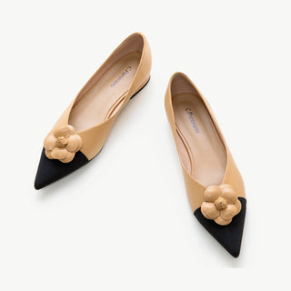 Camellia Soft Leather Flats