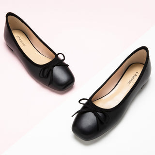 Chic Black Women Bowknot Flats: Modern Elegance