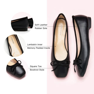 Chic Black Women Bowknot Flats: Modern Elegance