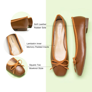 Chic Brown Women Bowknot Flats: Modern Comfort