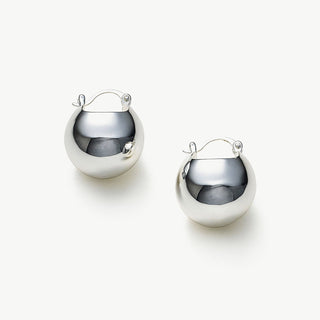 Semiphere Hoop Earrings making sculptural statements with their semiphere design, these earrings add a touch of refined charm to your overall style