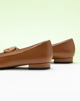 brown C- buckle shoes womens - an elegant and comfortable footwear option
